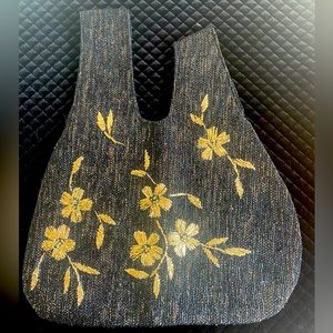 Vintage Embroidered Shopping Bag